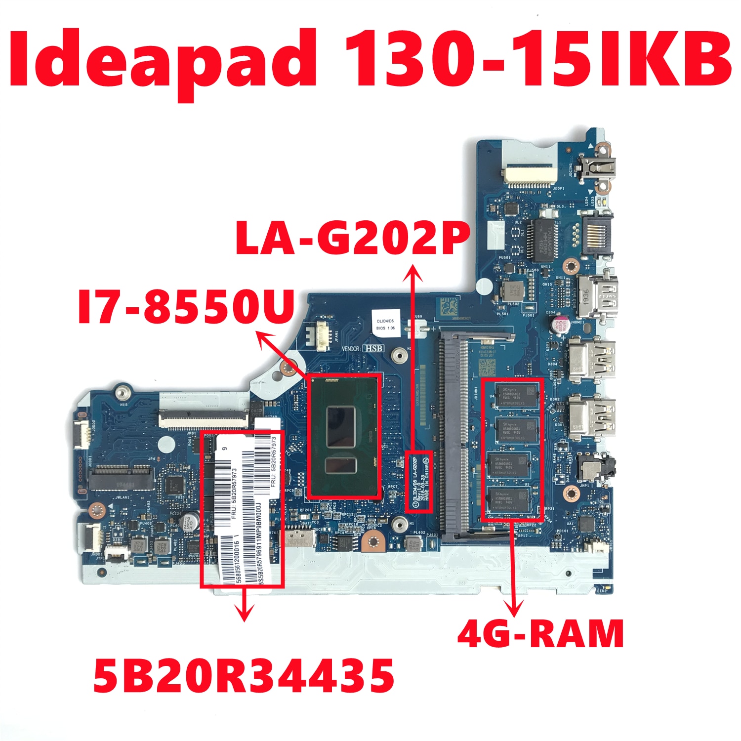 FRU 5B20R34435    Lenovo Ideapad 130-15IKB ..